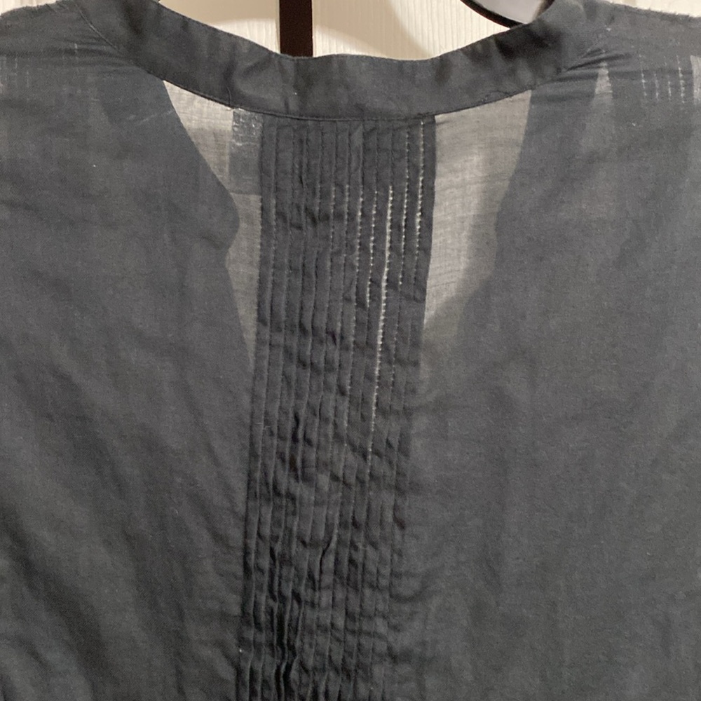 Chicos black Cotton Sequined lightweight boho beach cover Dress tunic top XL - Picture 9 of 16